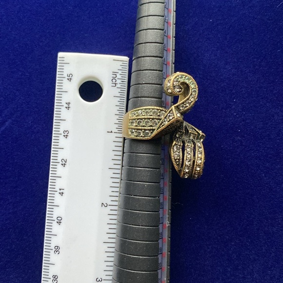 Heidi Daus ‘Simply Sophisticated’ Art Deco Style, Crystal Pave Bypass Ring - Picture 15 of 15